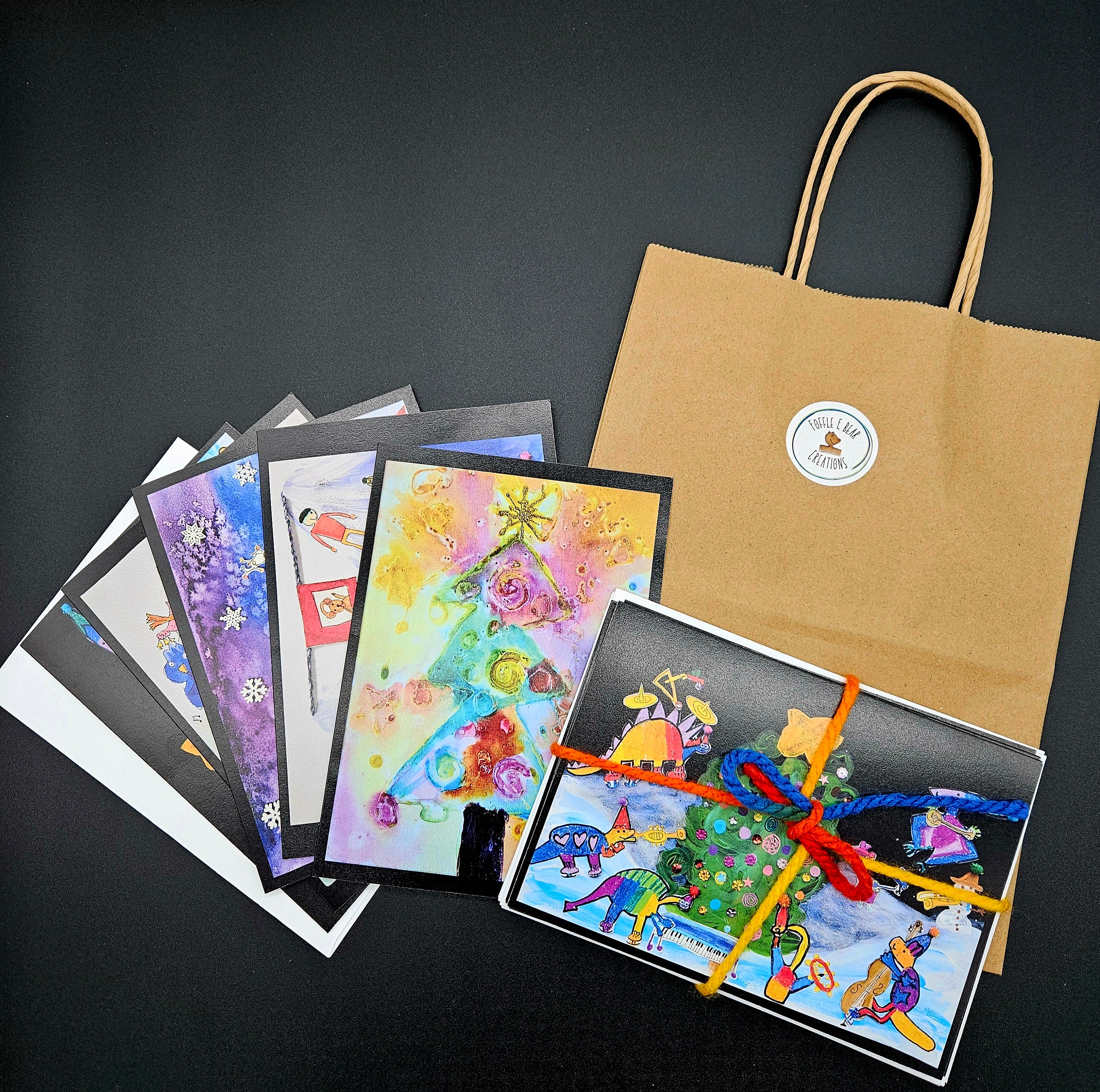 Bundle of Holiday Cards from Foffle E Bear Creations