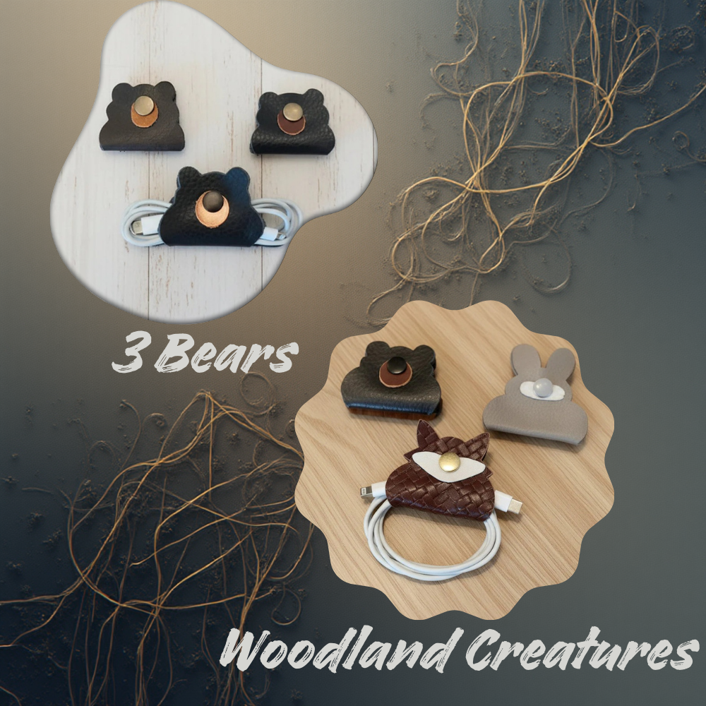 Leather Cord Organizers x 3