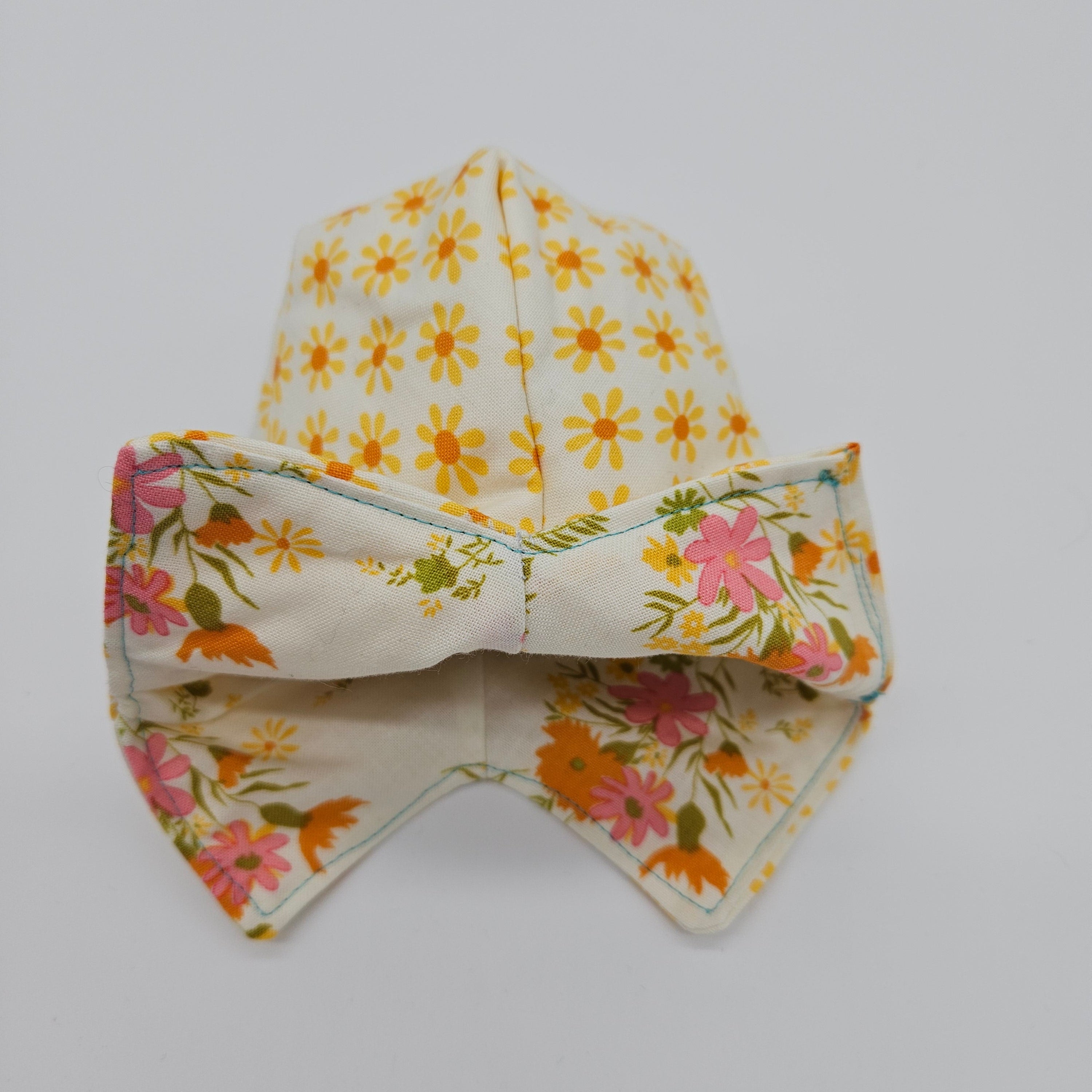 Floral-patterned fabric on a white background