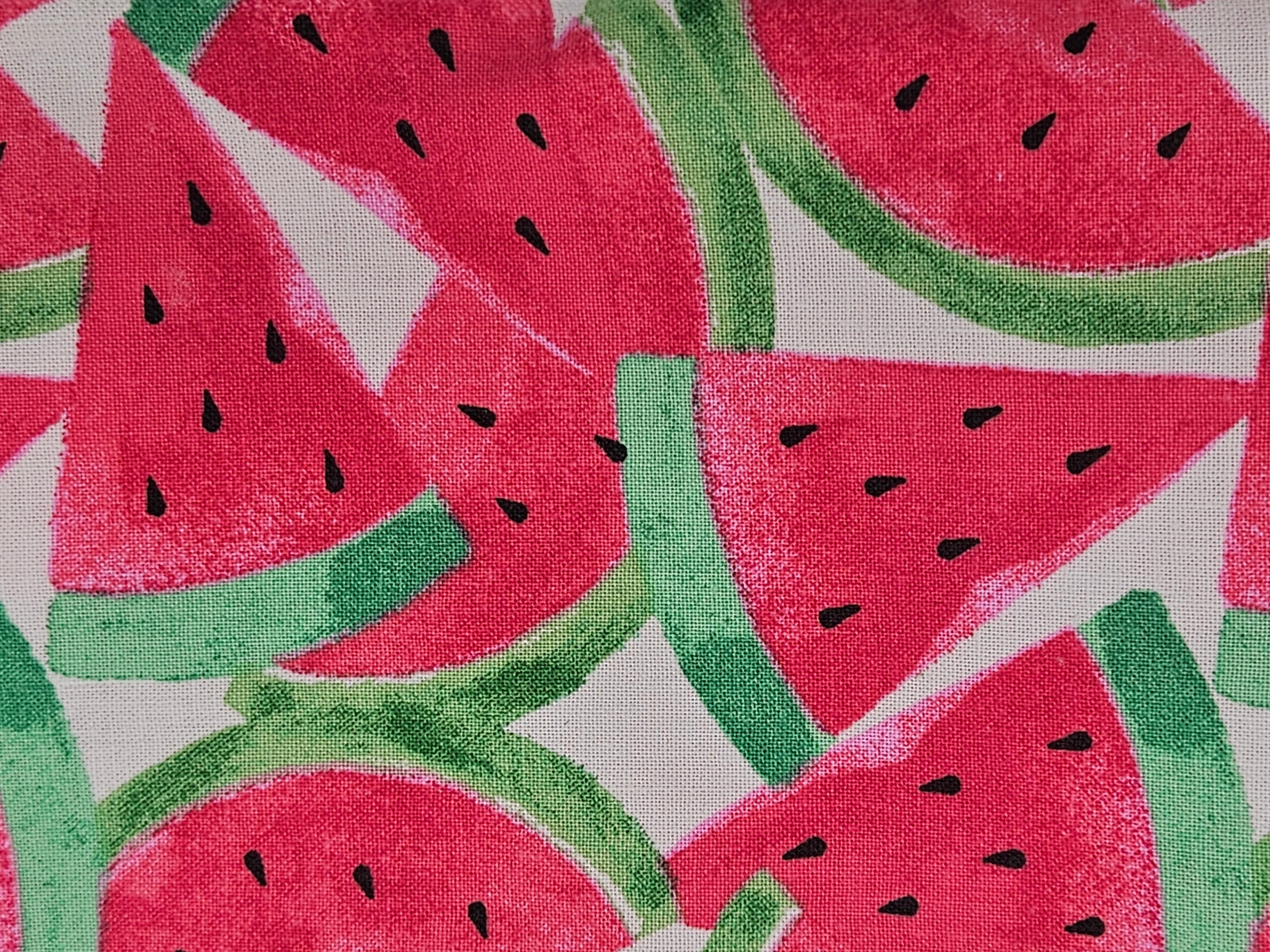 Pattern with watermelon pattern on a white background
